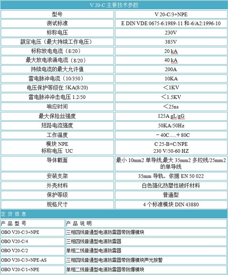 V20-C產(chǎn)品參數(shù)